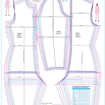 Womens Unstructured Jacket Block Pattern - Shoben Fashion Media