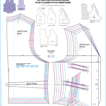 Mens Basic Coat Block Pattern - Shoben Fashion Media